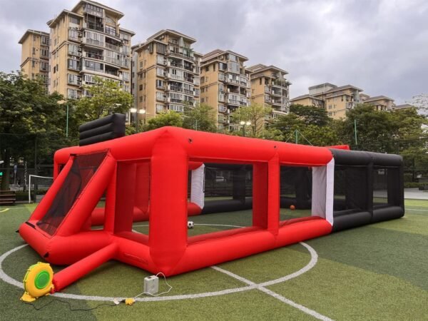 Portable Inflatable Sports Court Inflatable Soccer & Basketball & Volleyball Field 3 in 1 Multiple Sport Game - Image 2