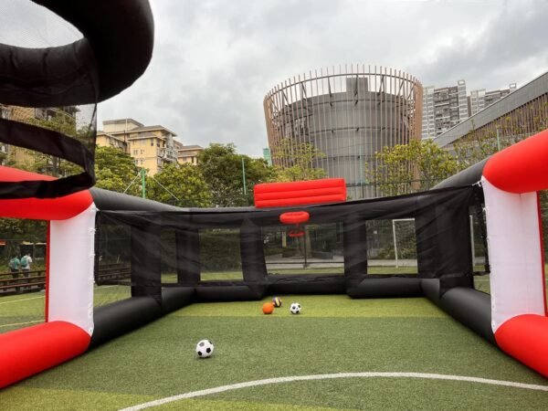 Portable Inflatable Sports Court Inflatable Soccer & Basketball & Volleyball Field 3 in 1 Multiple Sport Game - Image 3