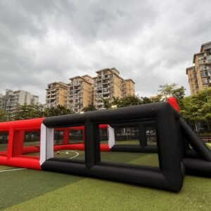 Portable Inflatable Sports Court Inflatable Soccer & Basketball & Volleyball Field 3 in 1 Multiple Sport Game