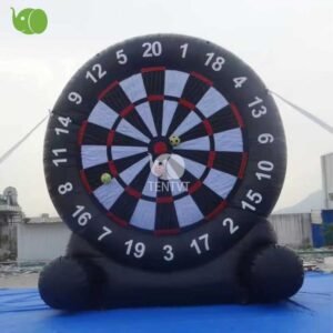 10Ft Giant Inflatable Soccer Darts Board Outdoor Dart Board with 8 Soccer Balls