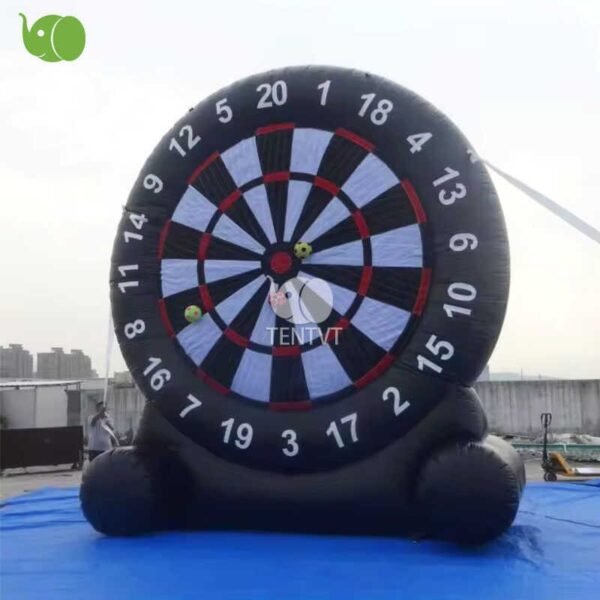 10Ft Giant Inflatable Soccer Darts Board Outdoor Dart Board with 8 Soccer Balls - Image 3