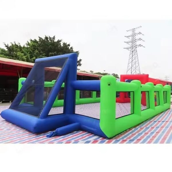 Giant Portable 12m/40ft Inflatable Football Field Inflatable Football Soccer Pitch with Blower and Balls