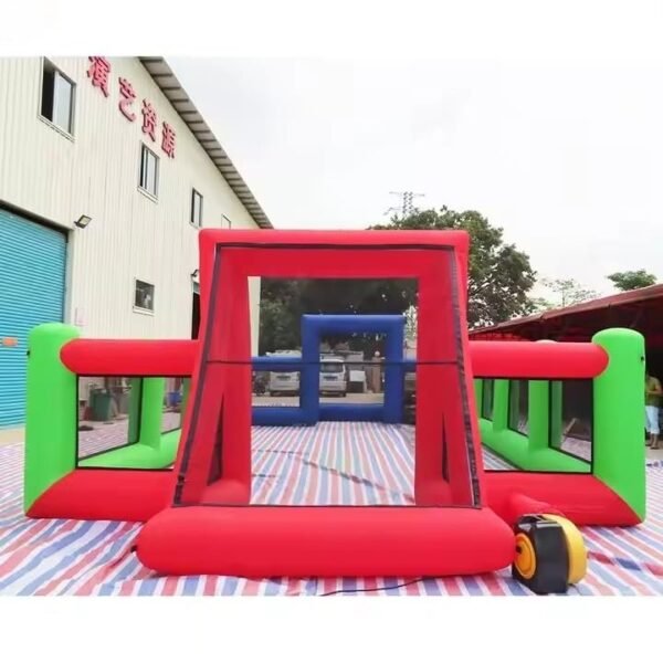 Giant Portable 12m/40ft Inflatable Football Field Inflatable Football Soccer Pitch with Blower and Balls - Image 2