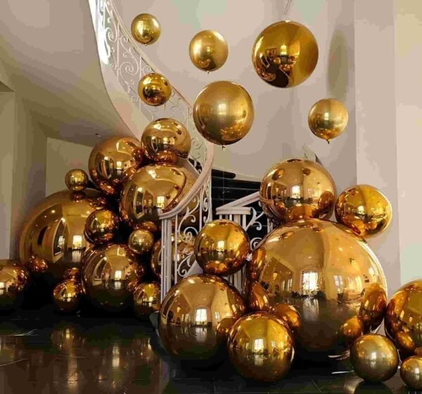Inflatable Mirror Ball Gold