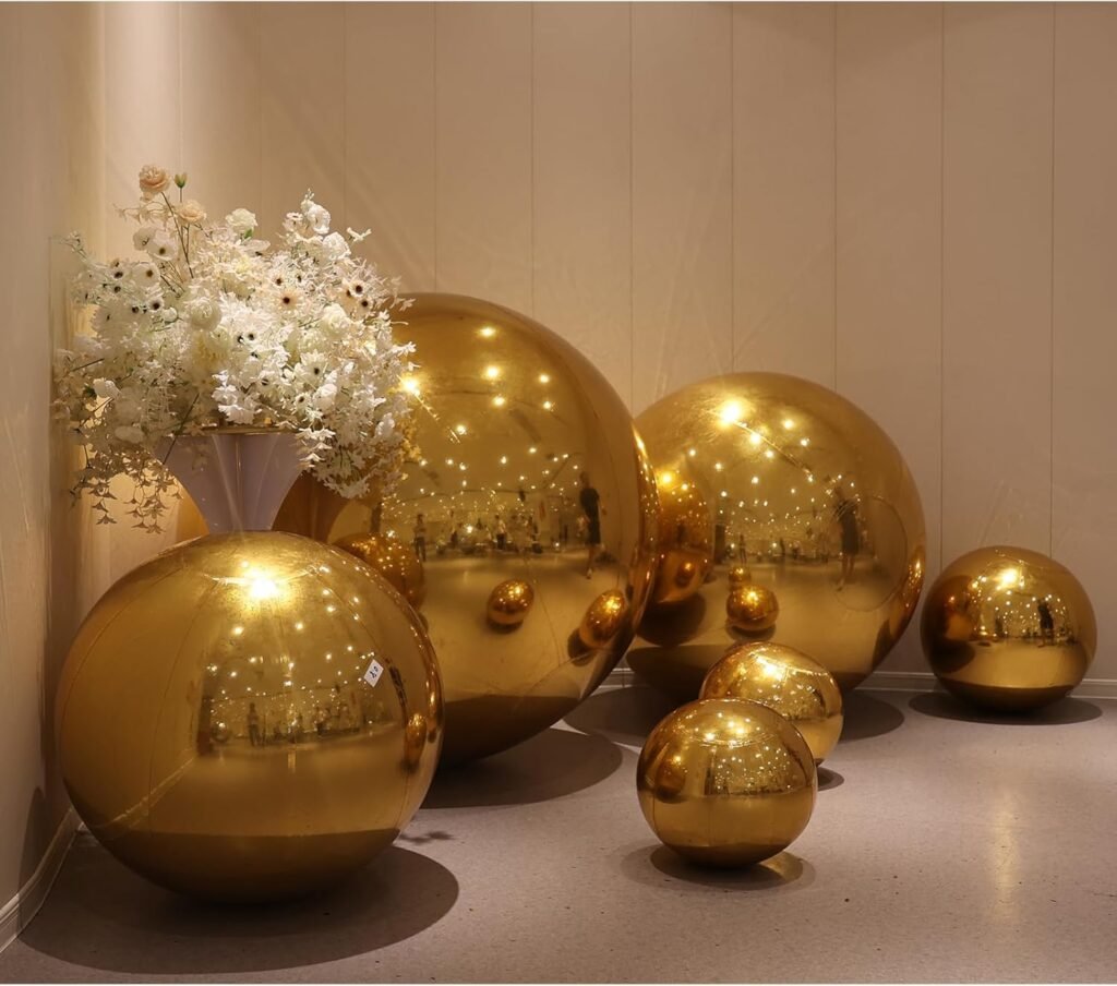 Inflatable Mirror Ball Gold