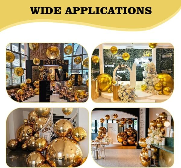 Inflatable Mirror Ball Gold
