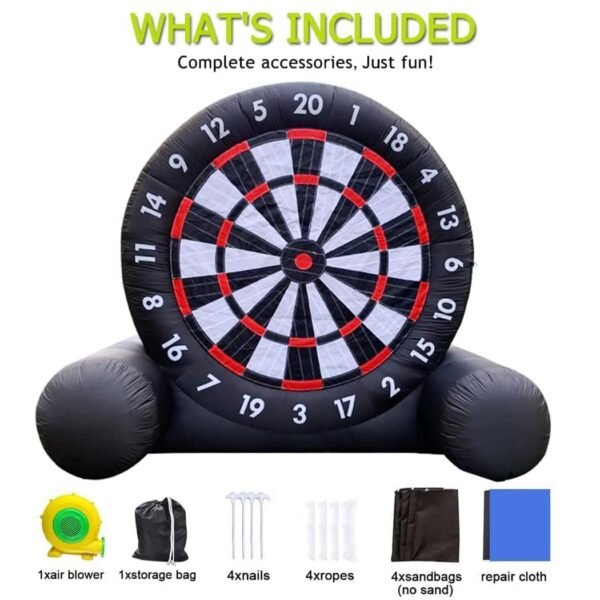 Giant Outdoor Inflatable Soccer Darts Board with 8pcs Soccer Ball - Image 3