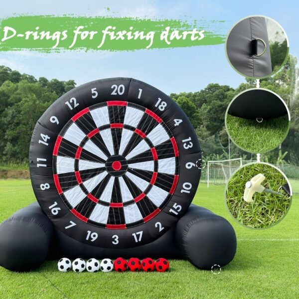 Giant Outdoor Inflatable Soccer Darts Board with 8pcs Soccer Ball - Image 6