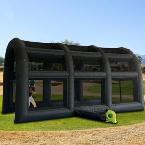 19.68ft x 9.84ft Inflatable Tennis Tent Baseball Cage Football Court Cage Inflatable Baseball Field Softball Batting  Pitching Cage