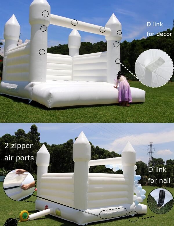 Inflatable White Bounce House