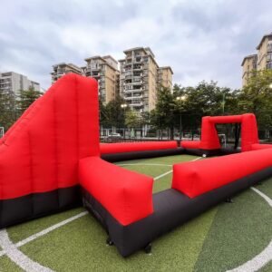 40ft x 20ft Outdoor Inflatable Soccer Field Inflatable Football & Soccer Pitch Court for School Playground/Family/Team Games