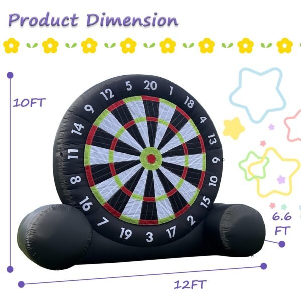 Outdoor inflatable soccer darts board