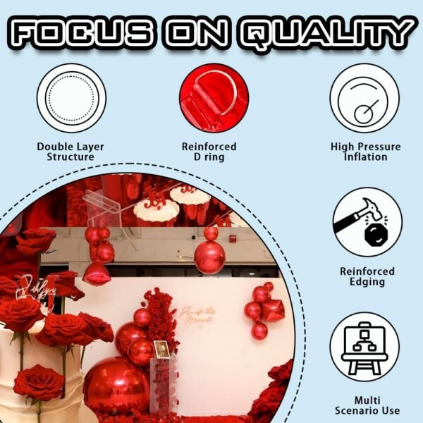 Red Mirror Ball Inflatable