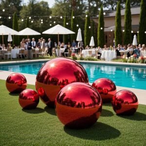 Red Mirror Ball Inflatable