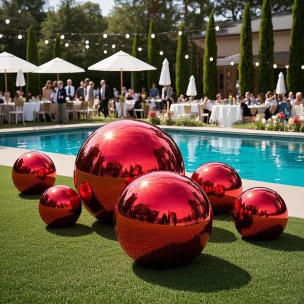 Red Mirror Ball Inflatable