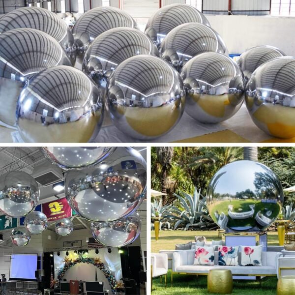 Silver Inflatable Mirror Ball