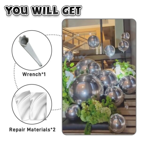 Silver Inflatable Mirror Ball