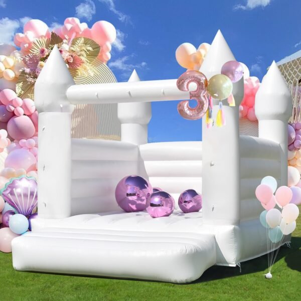 White Inflatable Bounce House Wedding
